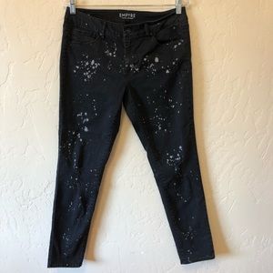 Empyre Black Splatter Jeans Tessa Skinny Size 11